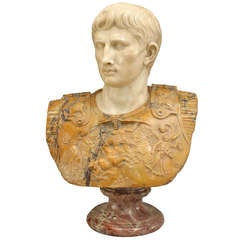 Antique Italian Neoclassic Augustus of Primaporta Bust