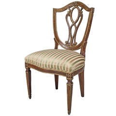 19th c. Italian Gilt Trimmed Neoclassic Side Chair 12