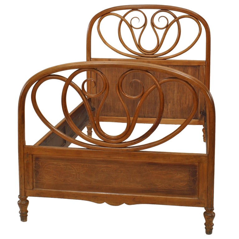 Maple Bentwood Twin Bed For Sale