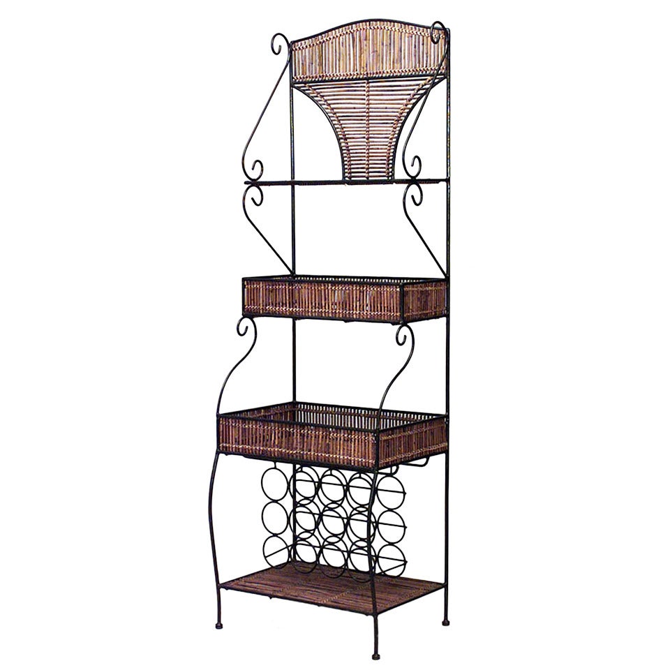 English Country Twig and Iron Étagère