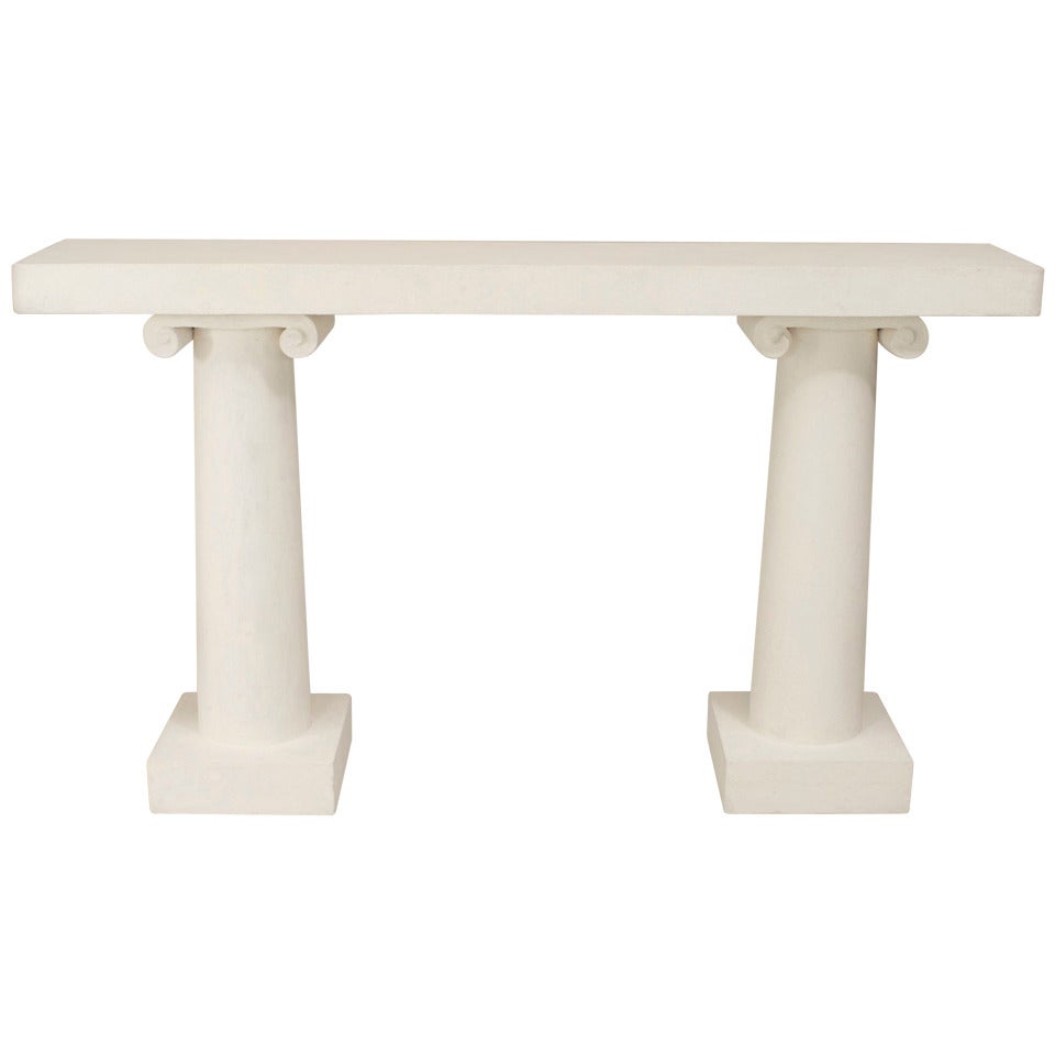 American Art Moderne Plaster Console Table For Sale