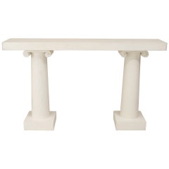 American Art Moderne Plaster Console Table