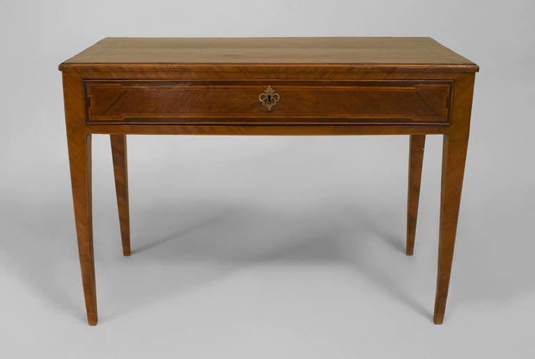 Neoclassical Late 18th or Early 19th c. Italian Neoclassic Inlaid Walnut Desk