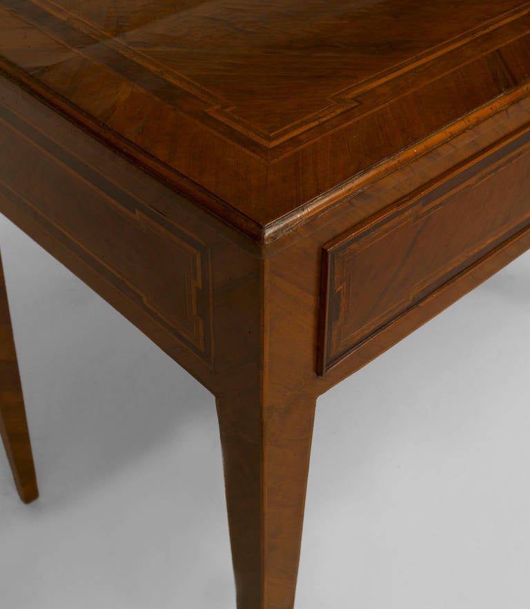 19th Century Late 18th or Early 19th c. Italian Neoclassic Inlaid Walnut Desk