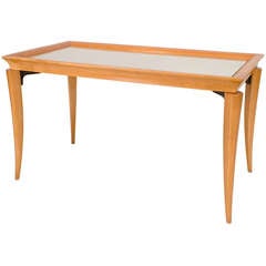 Mid-Century Italian Mirrored Sycamore Coffee Table 5