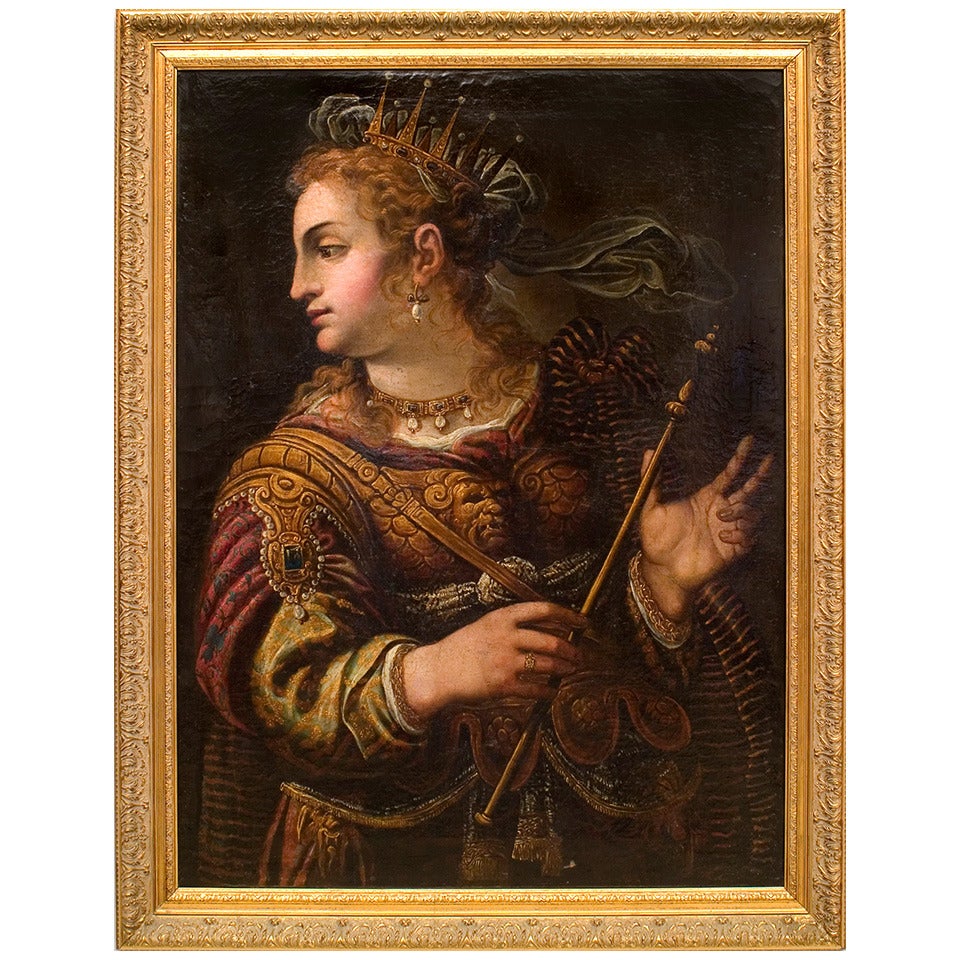 Italian Renaissance "Minerva" Painting For Sale