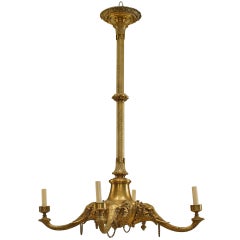 Lustre éléphant de style Recency anglais en bronze