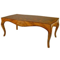 20th c. French Louis XV Style Inlaid Coffee Table 2