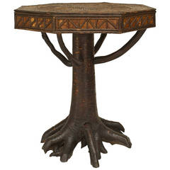 Turn of the Century American Adirondack Style End Table by John Fountain