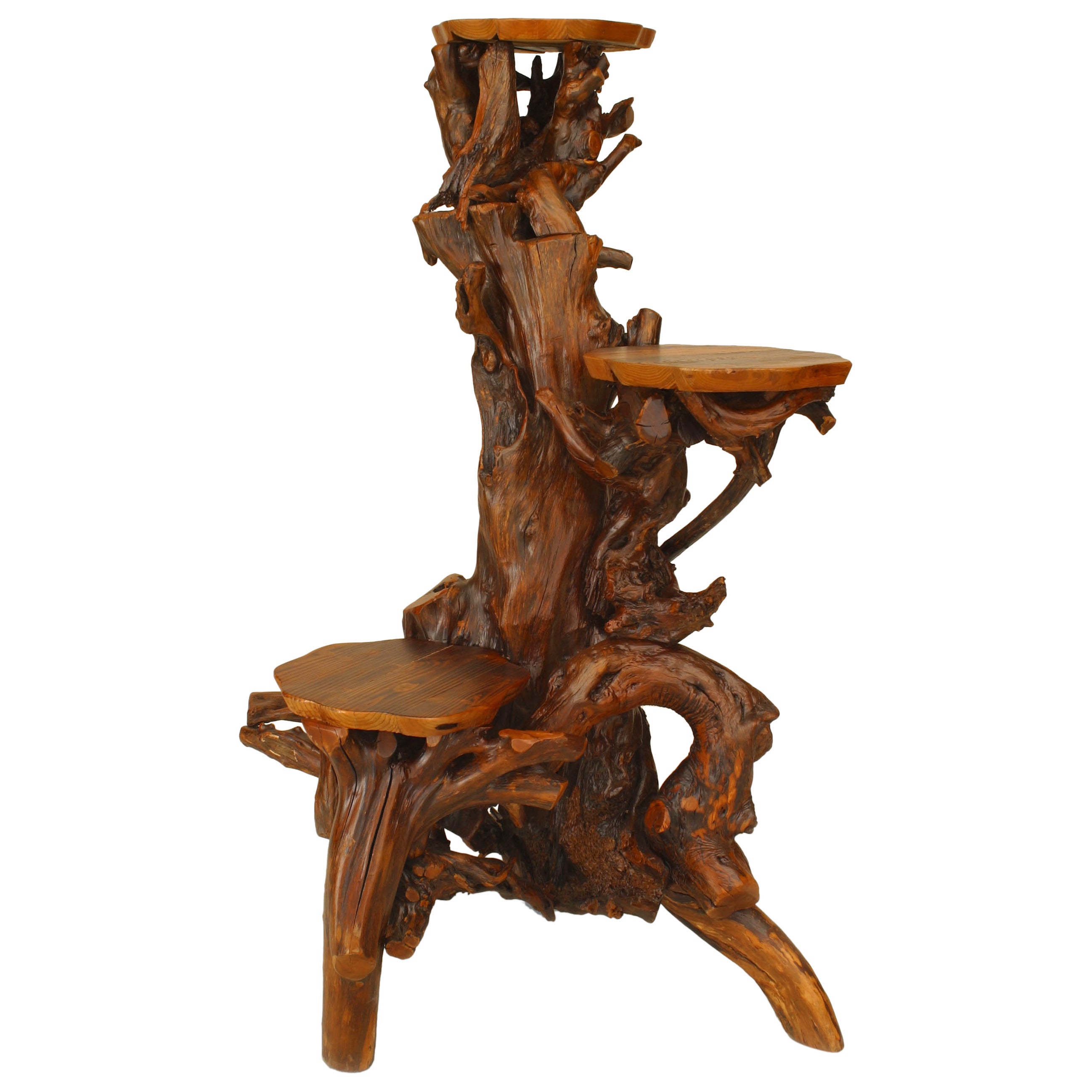 Rustic Adirondack Root Pedestals