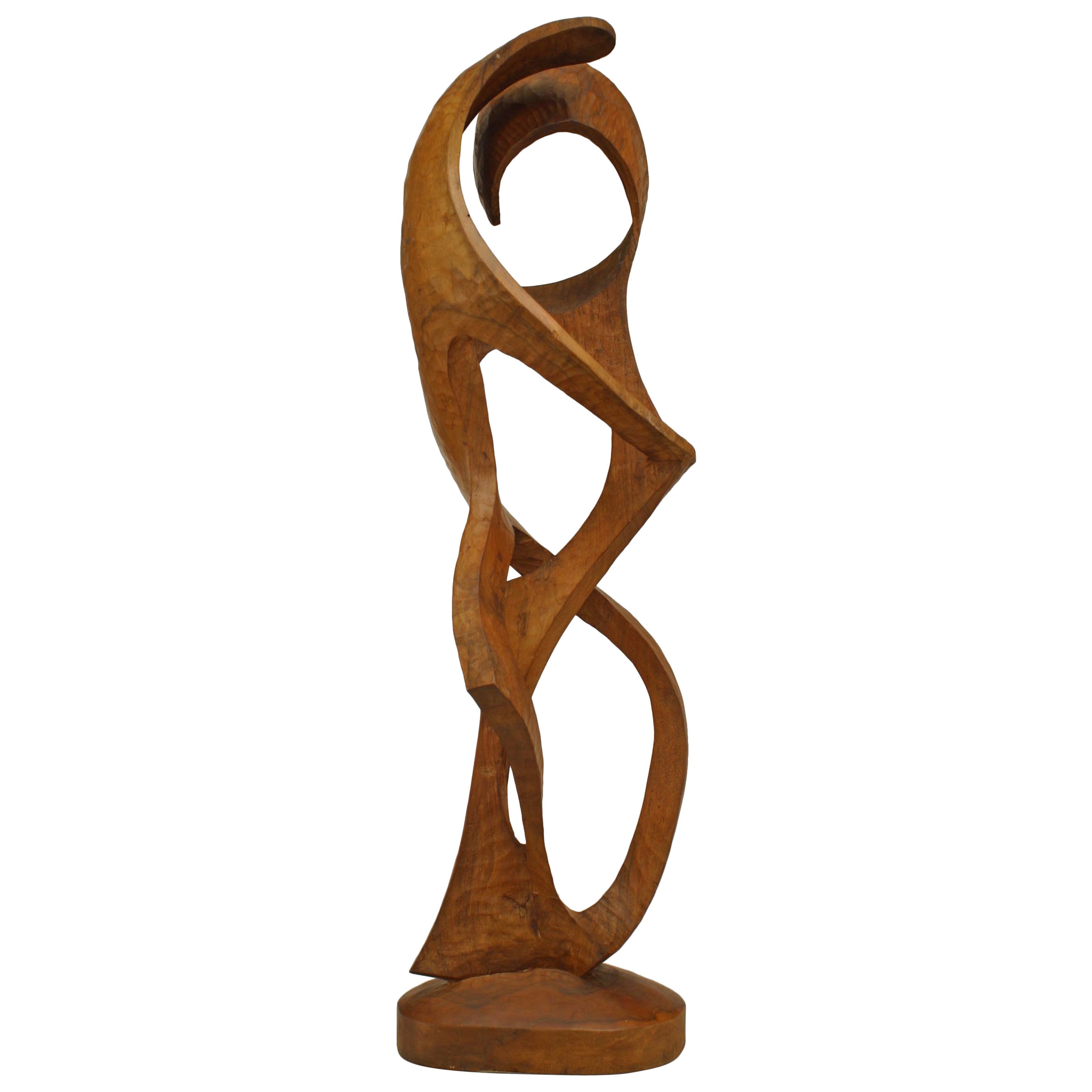 Contemporary Maple Abstract Carved Sculpture For Sale