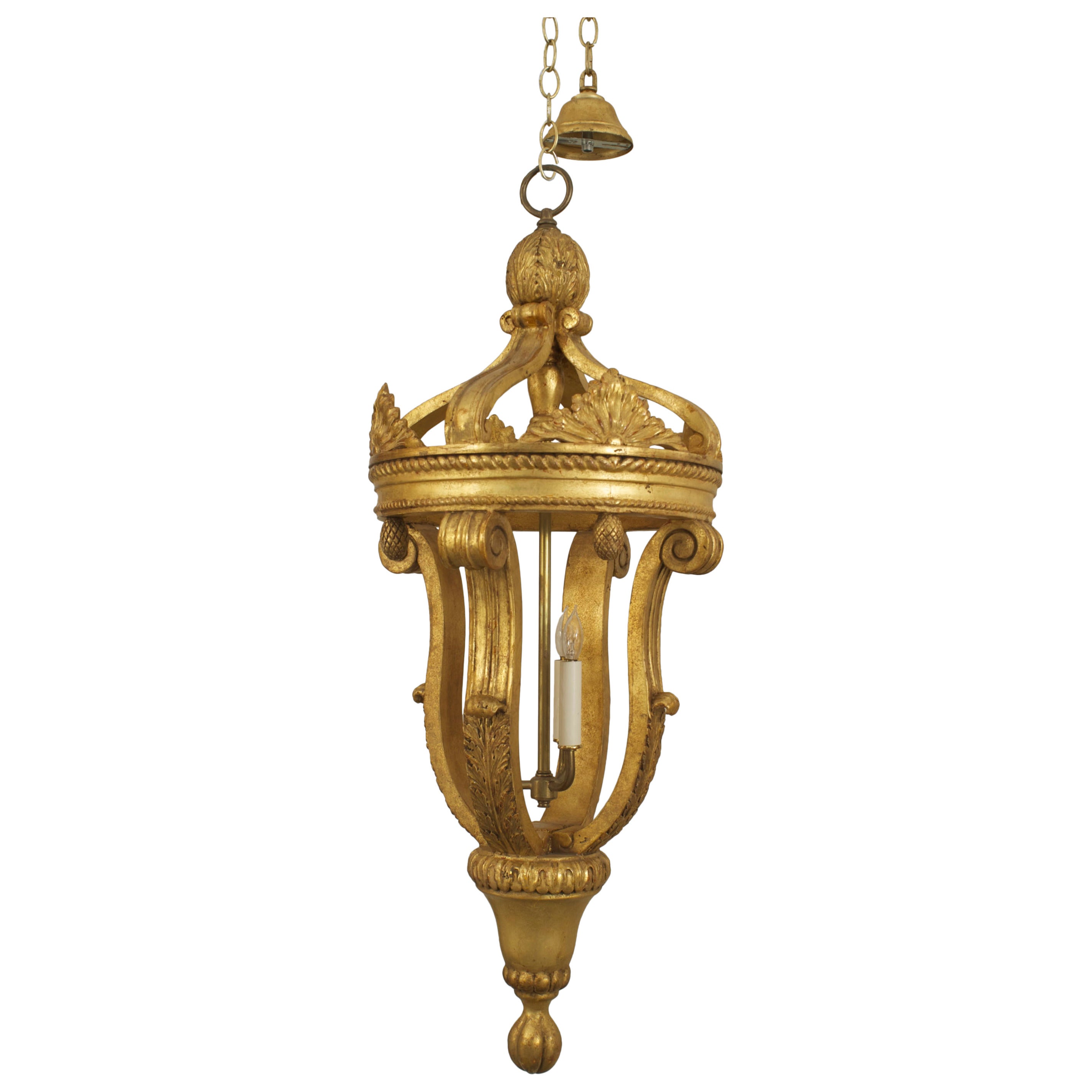 Italian Rococo Style Gilt Carved Lantern