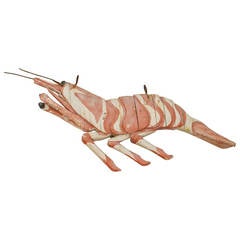 Monumental Turn of the Century American Country Painted and Carved Shrimp Sign 5