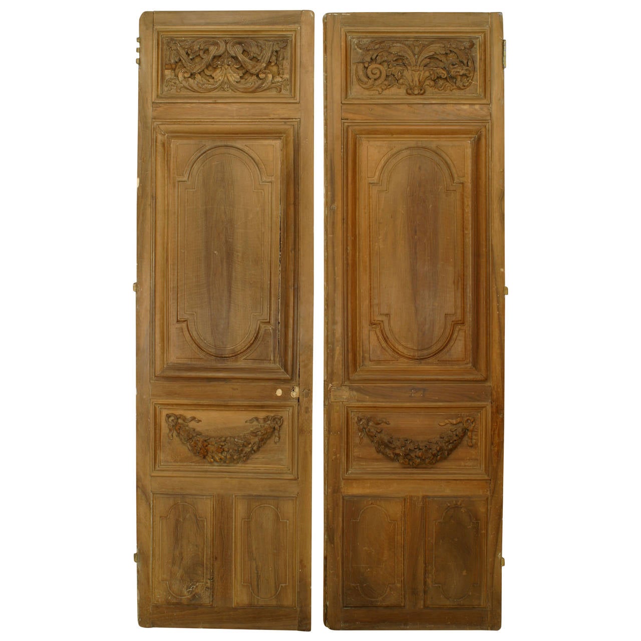 Pair of French Carved Wood Doors For Sale at 1stDibs french wood