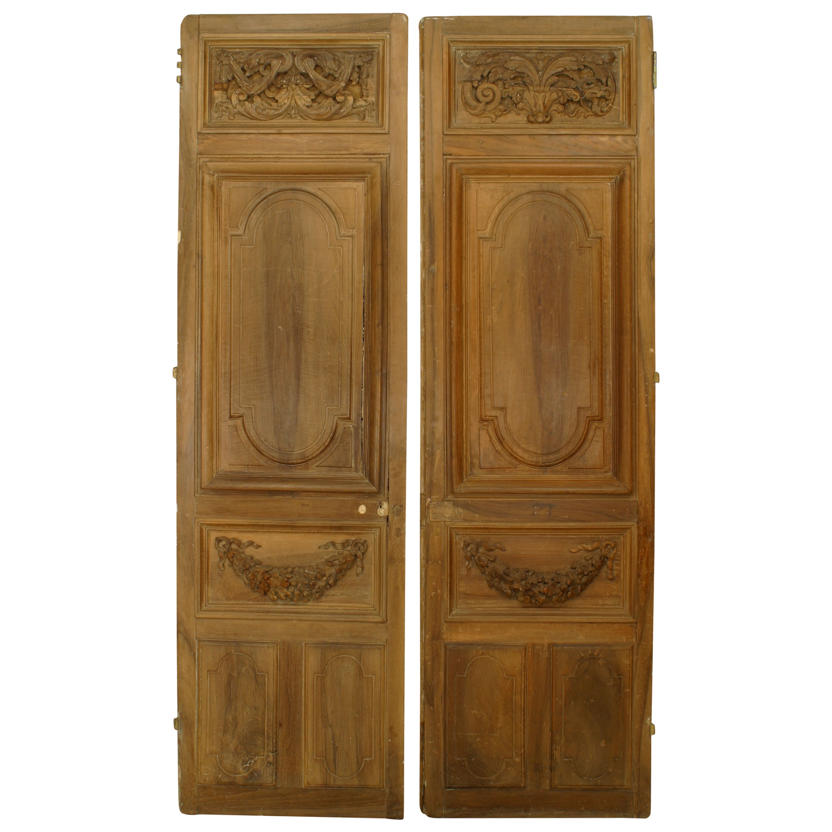 Pair of French Carved Wood Doors