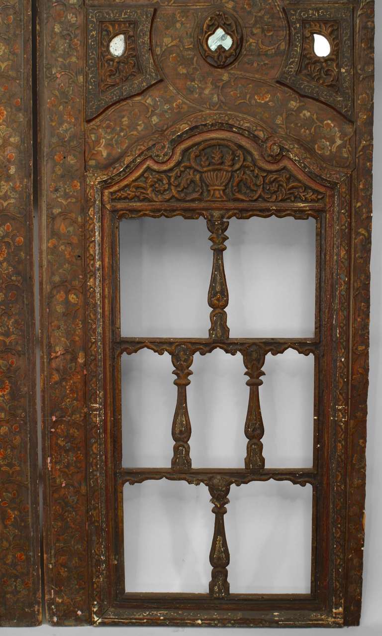 Pair of 16th c. Carved Open Design Persian Window Panels For Sale at