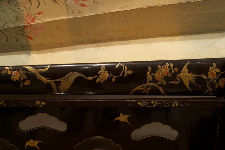 19th Century Japanese Monumental Folding Fan Floor Screen