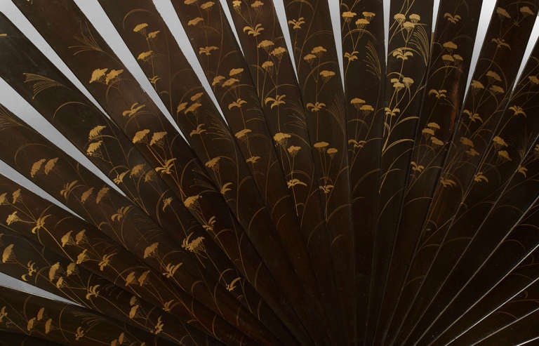 Paper Japanese Monumental Folding Fan Floor Screen