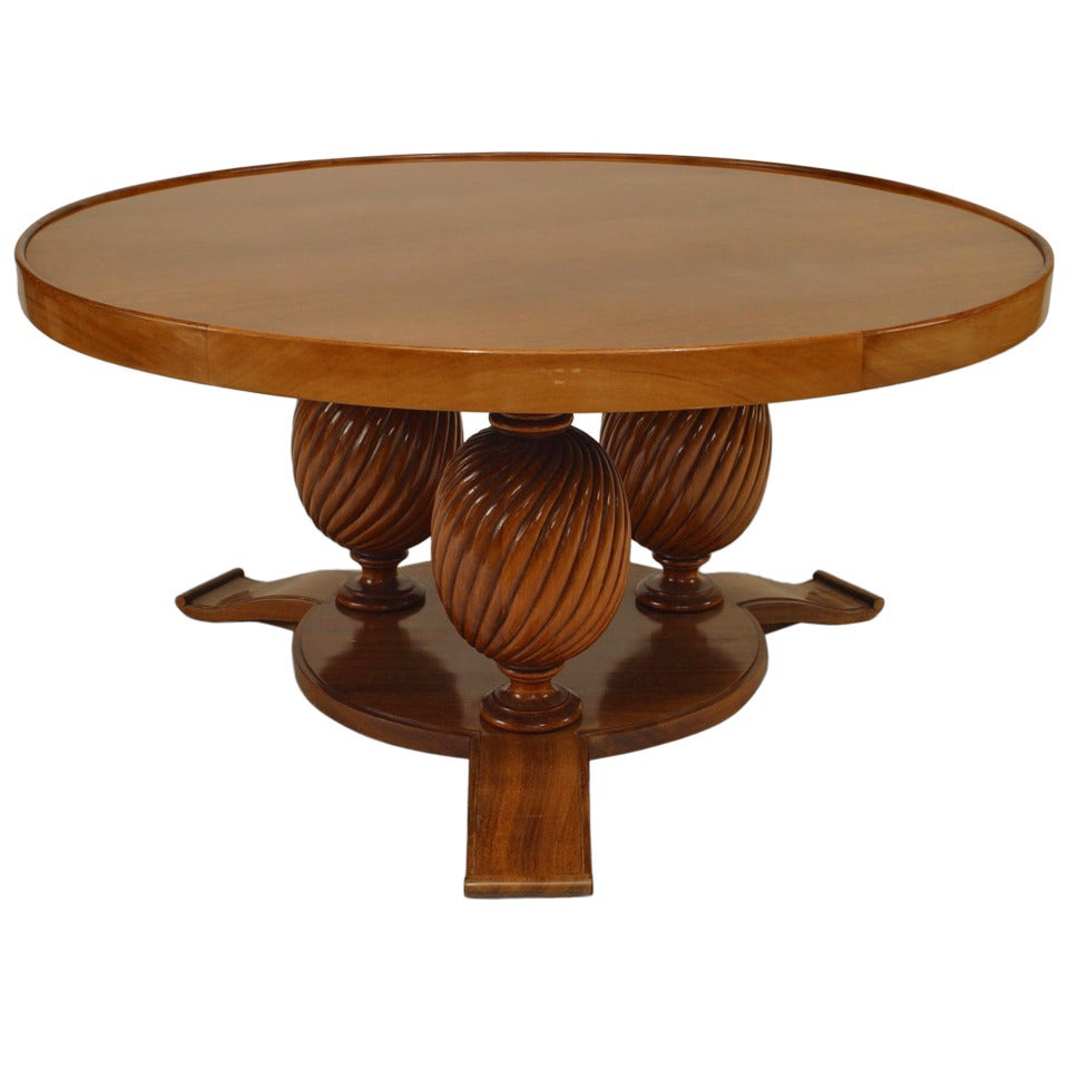 French Art Deco Mahogany Coffee Table