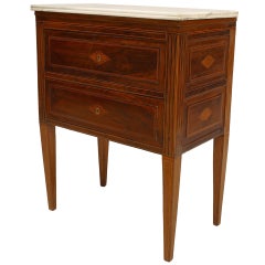 Italian Neoclassic Style Rosewood and Satinwood Inlaid Commode