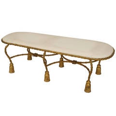 1940's Italian Rope and Tassel Style Bench 12