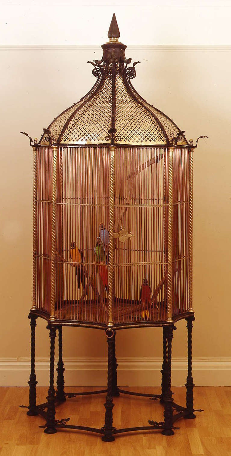 Victorien XIXe siècle Cage à oiseaux monumentale anglaise brevetée par Henry Jones en vente