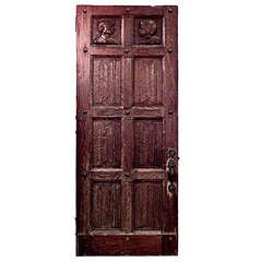 Large English Renaissance Style Door of Carved Oak 9