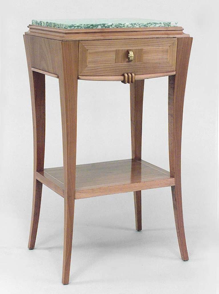 Pair of French Art Deco Cherrywood End Tables Attributed to Andre Frechet 2