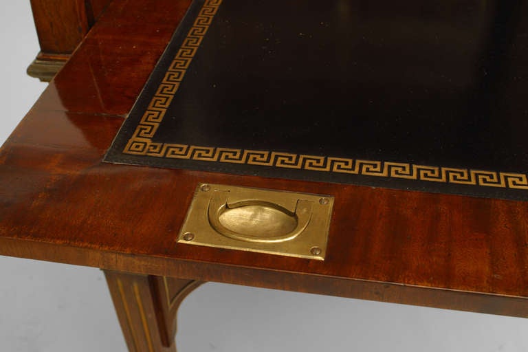 Russian Brass Trimmed Mahogany Roll Top Desk, circa 1790 1