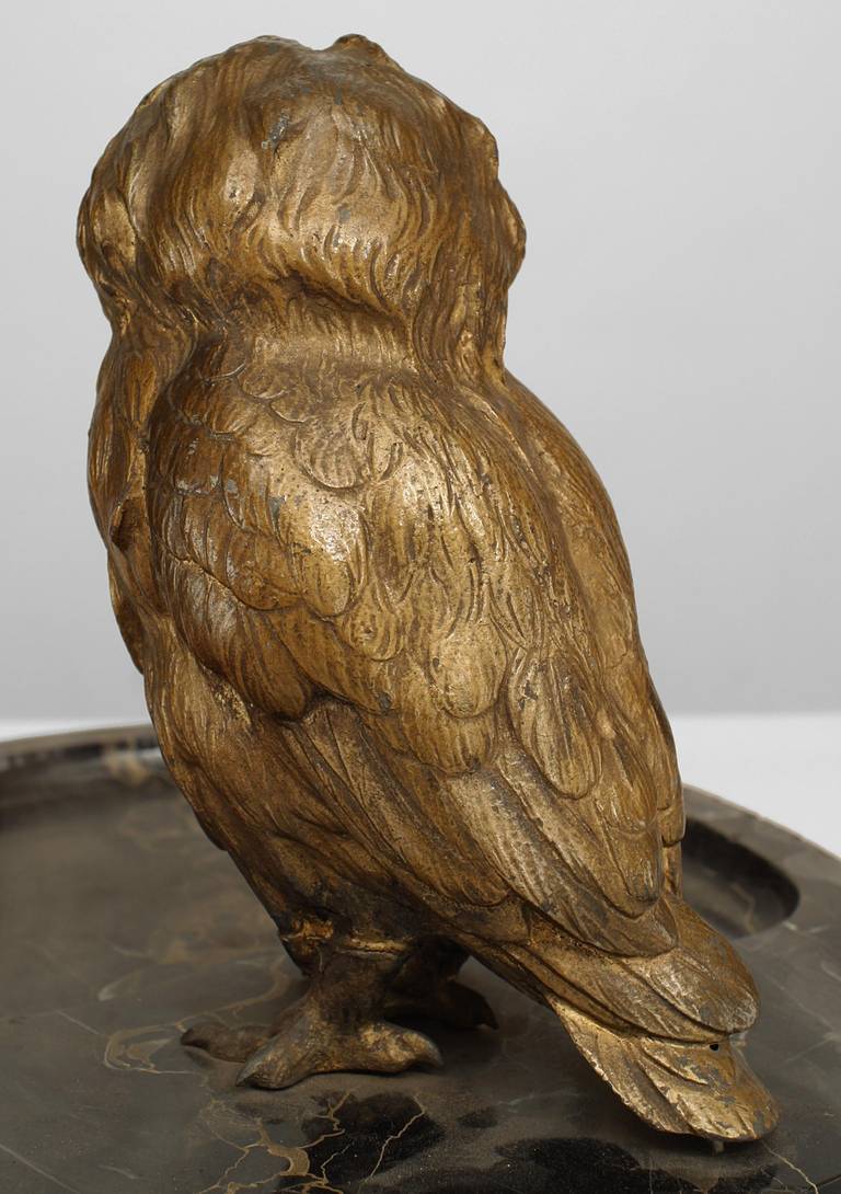 French Owl Ashtray, c. 1900 In Good Condition In New York, NY