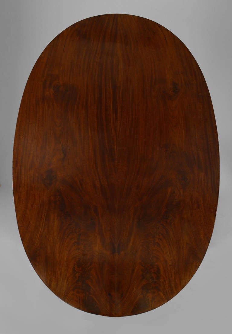 English Regency Style Mahogany Center Table In Good Condition For Sale In Queens, NY