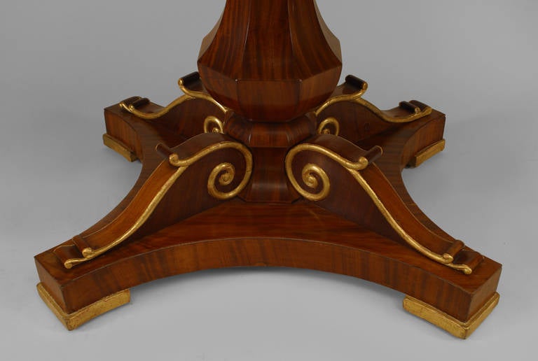 19th Century English Regency Style Mahogany Center Table For Sale