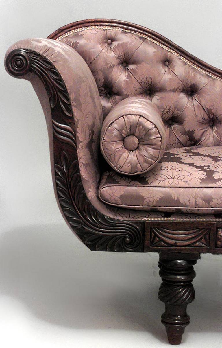 Britannique Acajou de style English Regency R√©camier en vente