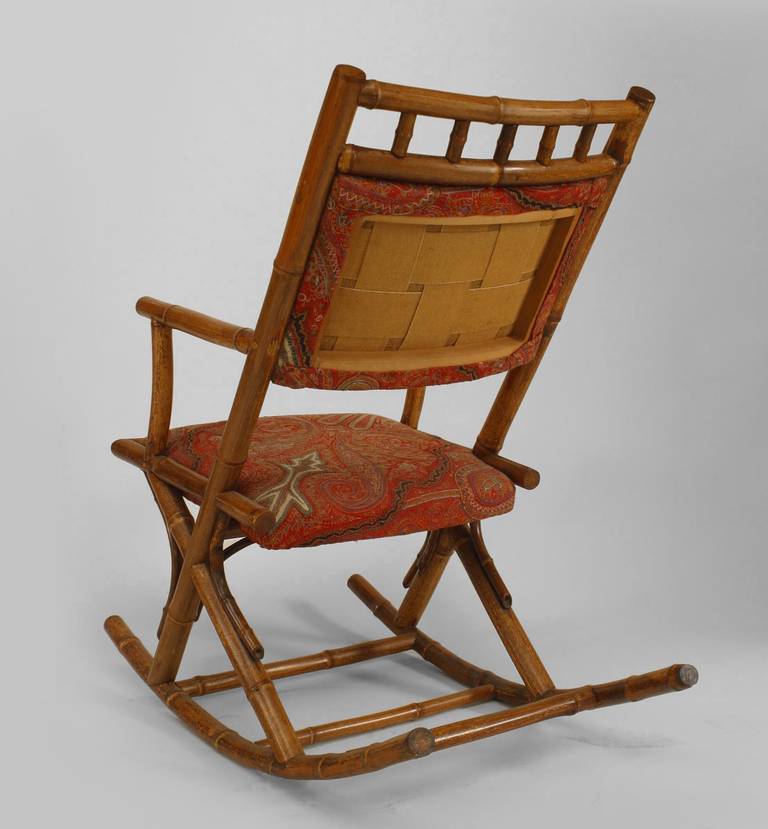 French Bamboo Rocking Chair, circa 1880 For Sale at 1stdibs
