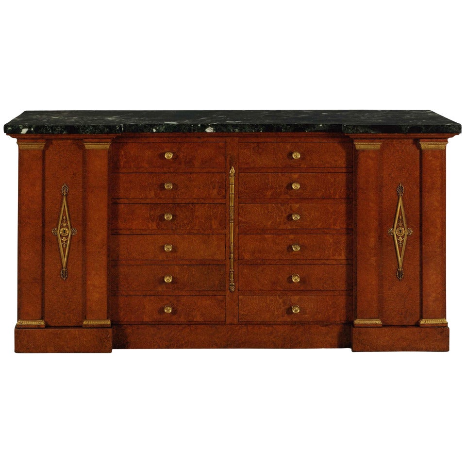 French Empire Style Ambonya Cabinet For Sale