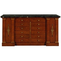 Antique French Empire Style Ambonya Cabinet