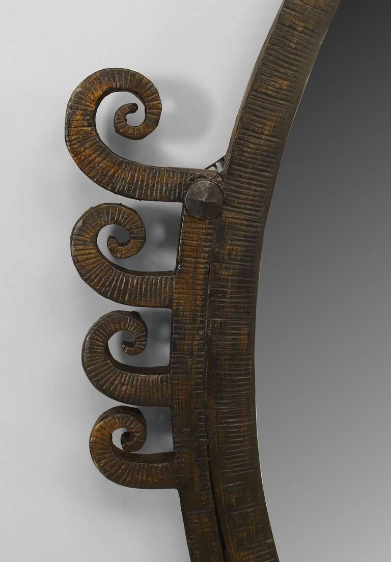 Round Art Deco Wall Mirror Attributed To Raymond Subes At 1stdibs French Round Art Deco Wall Mirror Attributed To Raymond Subes For