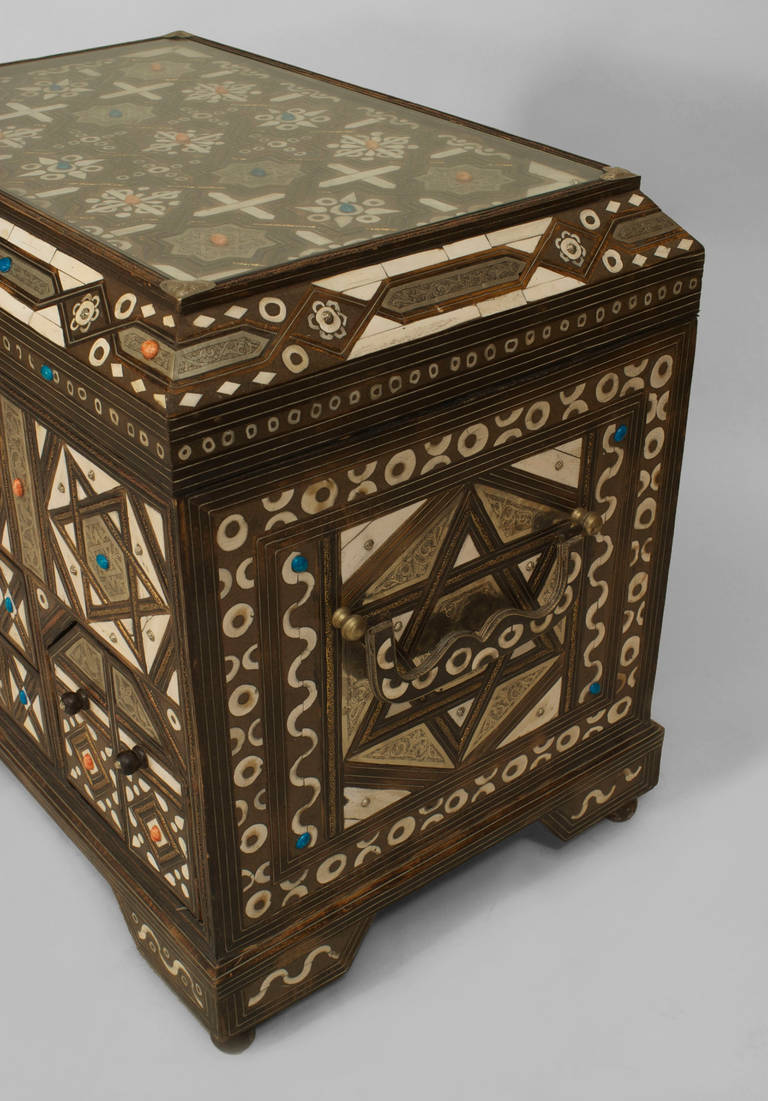 20th c. Middle Eastern Inlaid Ceremonial Chest image 5