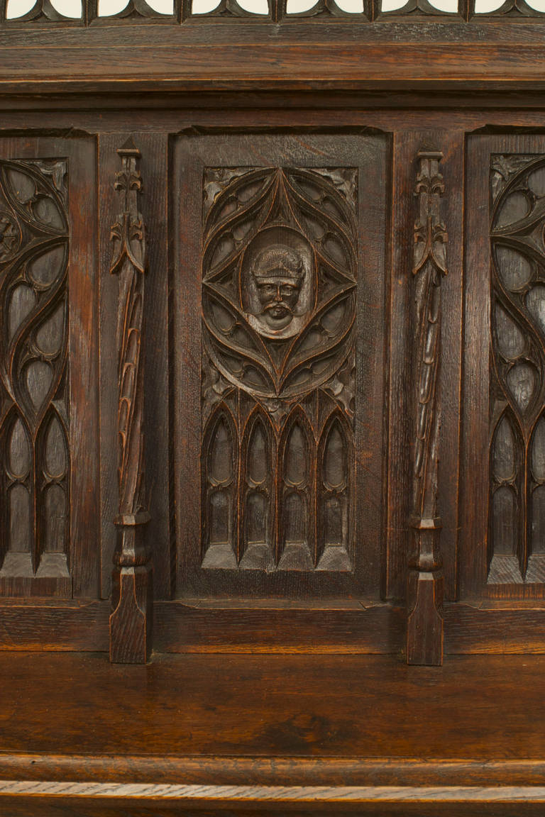British English Gothic Oak Altar For Sale