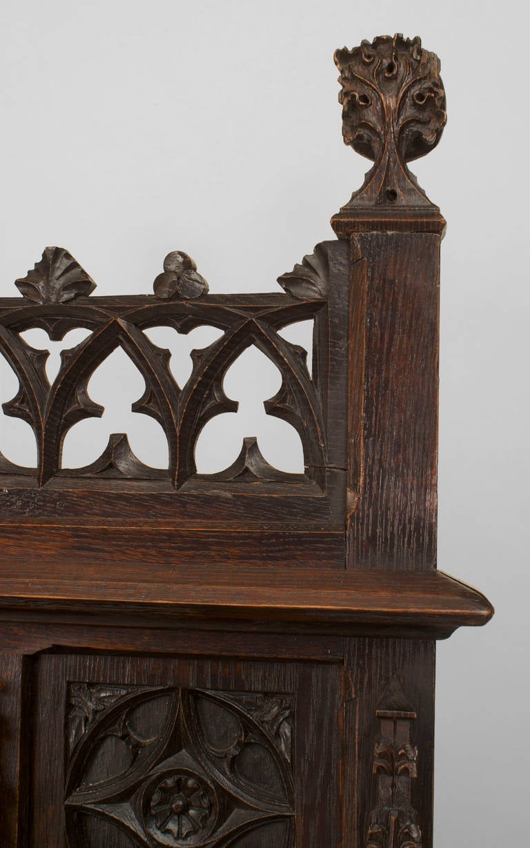 19th Century English Gothic Oak Altar For Sale