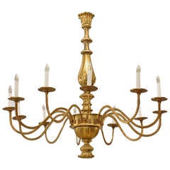 French Turn of the Century Gilt Chandelier