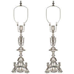 Pair of 19th c. English Regency Table Lamps 1