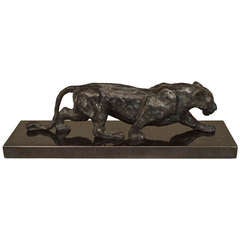 Turn of the Century French Cougar Sculpture