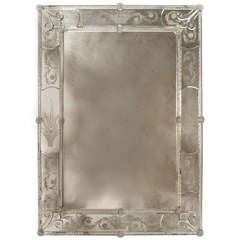 1940s Italian Murano Glass Wall Mirror