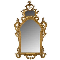 Pair of Late 18th or Early 19th c. Gilded Venetian Mirrors