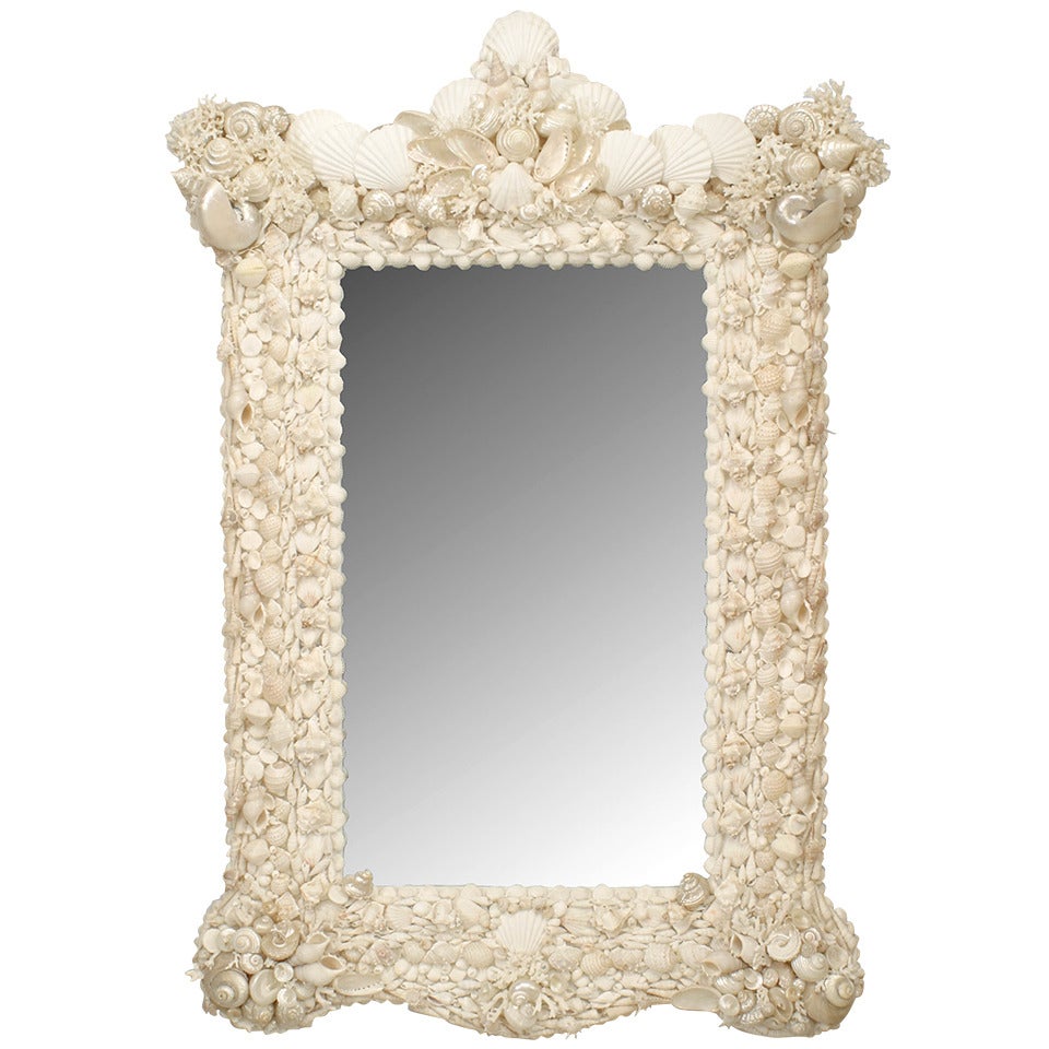 20th c. Venetian Grotto Style Seashell Mirror