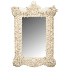 Vintage 20th c. Venetian Grotto Style Seashell Mirror