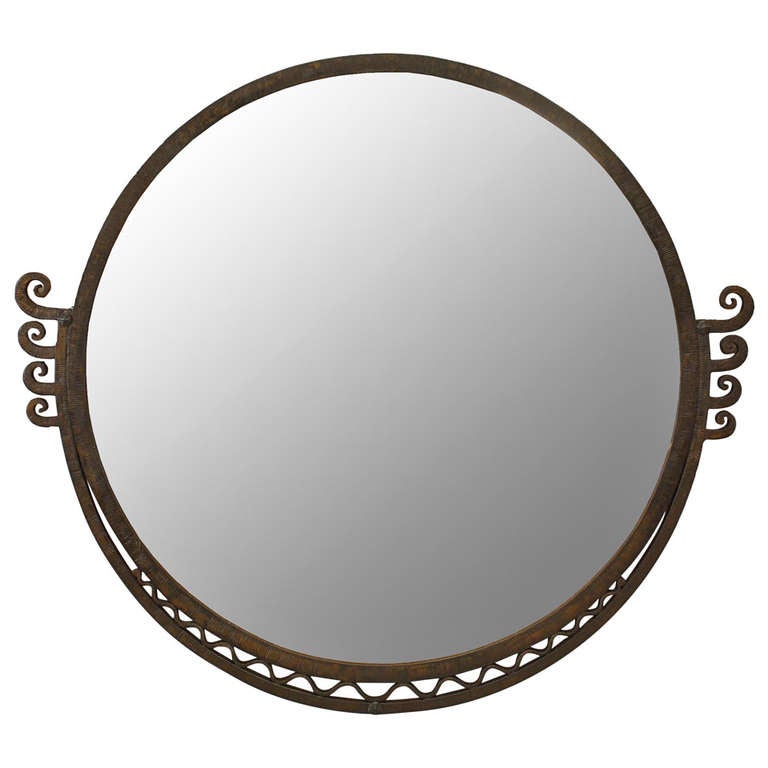 Art Deco Wall Mirror round art deco wall mirror attributed to raymond subes for sale at Art Deco Wall Mirror round art deco wall mirror attributed to raymond subes for sale at