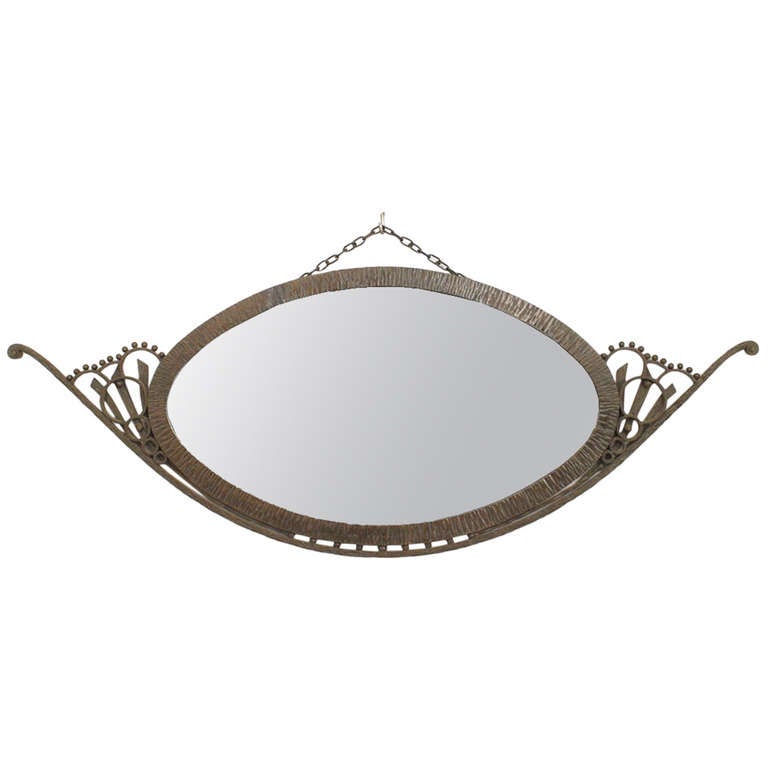 Art Deco Wall Mirror wrought iron art deco wall mirror attributed to raymond subes for Art Deco Wall Mirror wrought iron art deco wall mirror attributed to raymond subes for