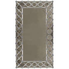 20th c. Venetian Wall Mirror with an Applied Glass Frame